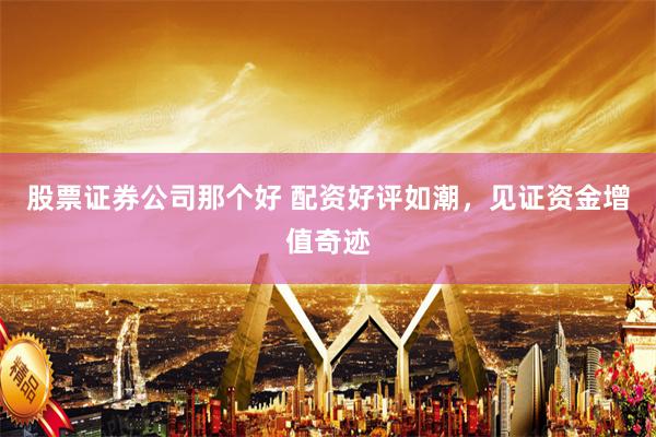 股票证券公司那个好 配资好评如潮，见证资金增值奇迹